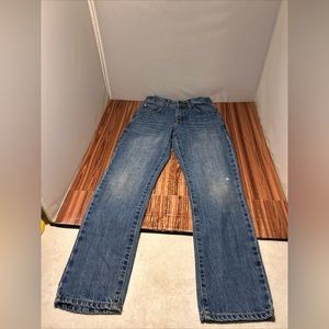 Place Straight Jeans Boys Size 8 Blue Denim Distressed Adjustable Waist